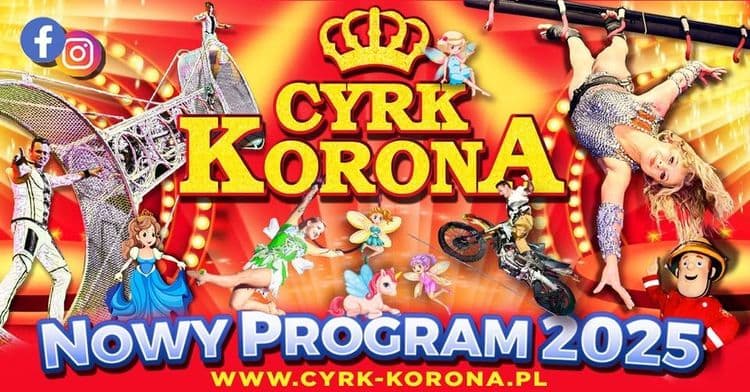 Cyrk Korona - Nowy Program 2025, 29/03/2025, godz. 14:00