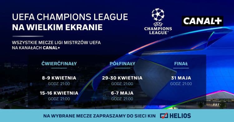 Liga Mistrzów UEFA – Półfinał: Arsenal Londyn - PSG / Helios Biała