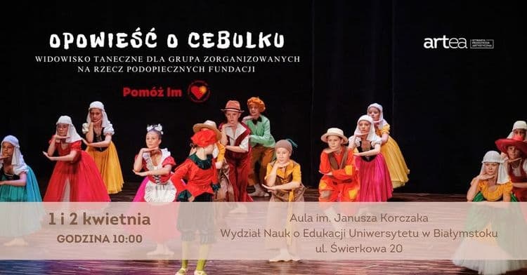 "Opowieść o Cebulku" przedstawienia na rzecz Fundacji Pomóż Im, 01.04.2025