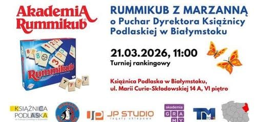 Rummikub z Marzanną o Puchar Dyrektora Książnicy Podlaskiej w Białymstoku - wydarzenie w Białymstoku