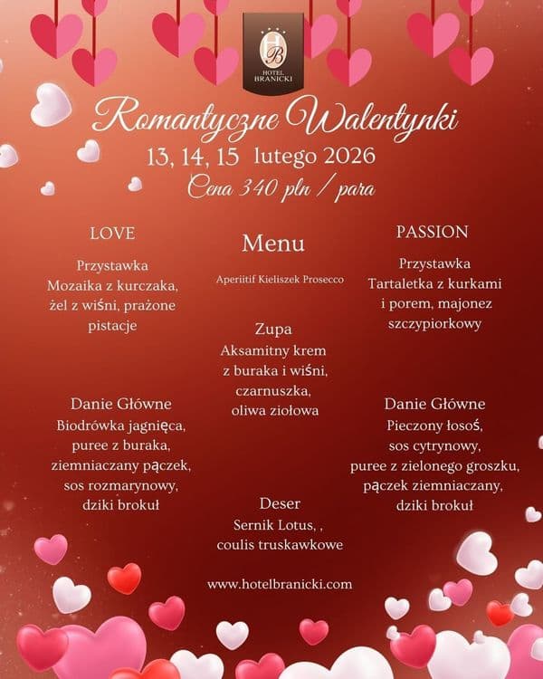 Walentynki w Hotelu Branicki
