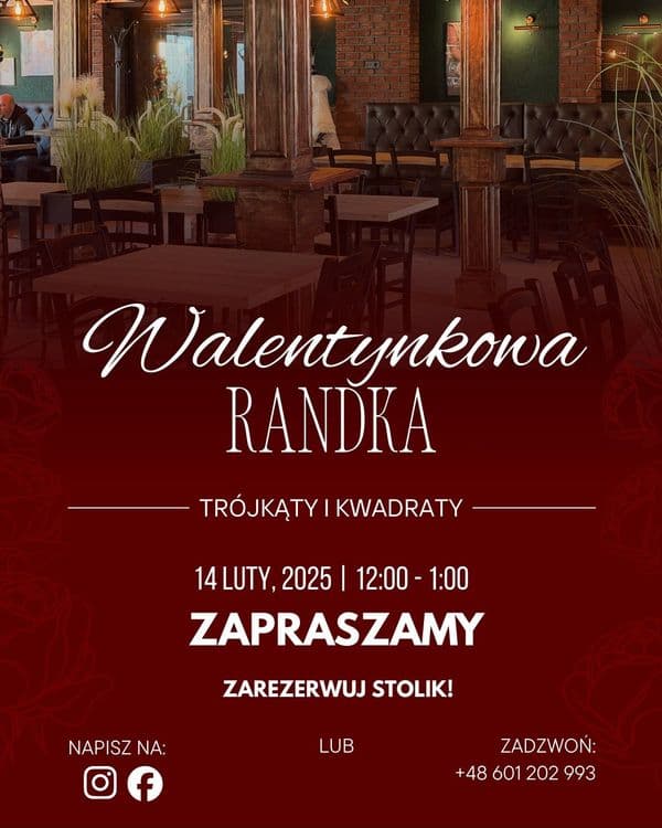 Walentynki w Trójkąty i Kwadraty Resto&Pub