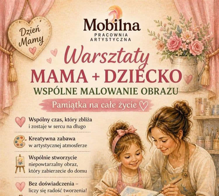 Dzień Matki – warsztaty malarskie mama + dziecko 💛🎨