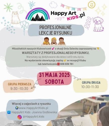Dzień Dziecka w Klubie Fitness4women - warsztaty profesjonalnego rysunku